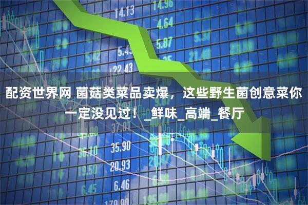 配资世界网 菌菇类菜品卖爆，这些野生菌创意菜你一定没见过！_鲜味_高端_餐厅